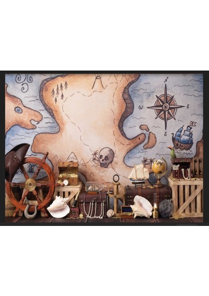 Korsan Konsept,gemi,denizci Doğum Günü Panosu,partikonsept,kız Konsept ,erkek Konsept,uçan Balon 150X200