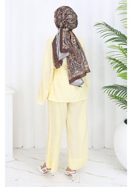 Kimono Pantolon Ikili Takım 11322-02 Sarı indirimleri