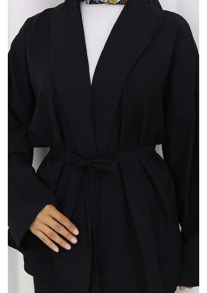 Kimono Pantolon Ikili Takım 11322-01 Siyah fırsatları