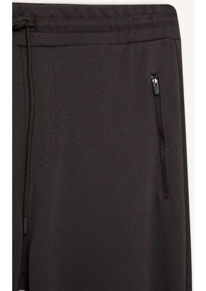 Jogger Eşofman Altı Slim Fit Dar Kesim Beli Bağcıklı Lastikli Paça Fermuar Cepli A4387AX24AU