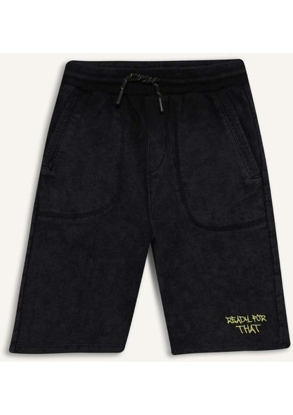 Erkek Çocuk Beli Lastikli Baskılı Şort C6286A824HS