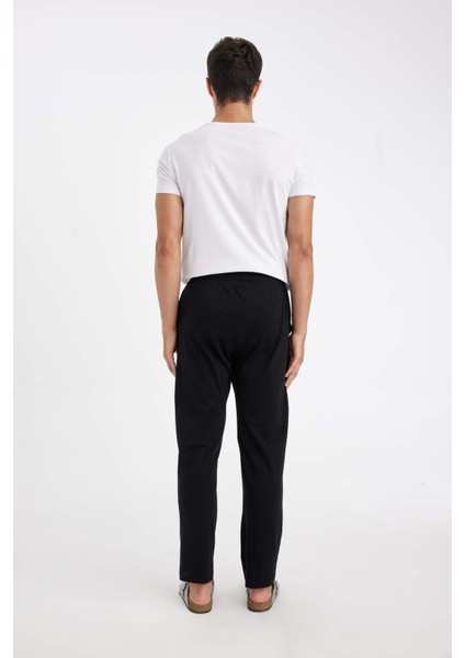 Regular Fit Beli Bağcıklı Düz Paça Cepli Pijama Altı Z7323AZ24AU