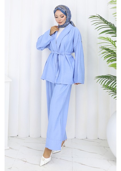 Kimono Pantolon Ikili Takım 11322-04 Mavi fiyatları