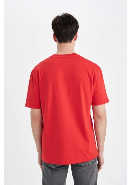 Regular Fit Bisiklet Yaka Atatürk Baskılı Kısa Kollu Tişört C5826AX24HS