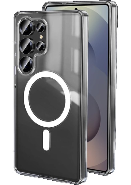 Samsung Galaxy S25 Ultra Kılıf Magneticsafe Şeffaf Silikon - Şeffaf - CPT107216-5198