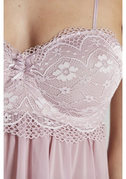 Pierre Cardin 880 Bayan Şifon Dantelli Gecelik fiyatları