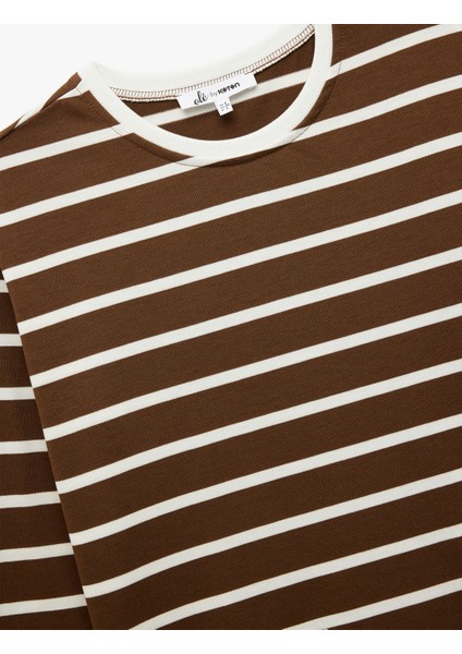 Uzun Kollu Bisiklet Yaka Çizgili Tişört indirimleri