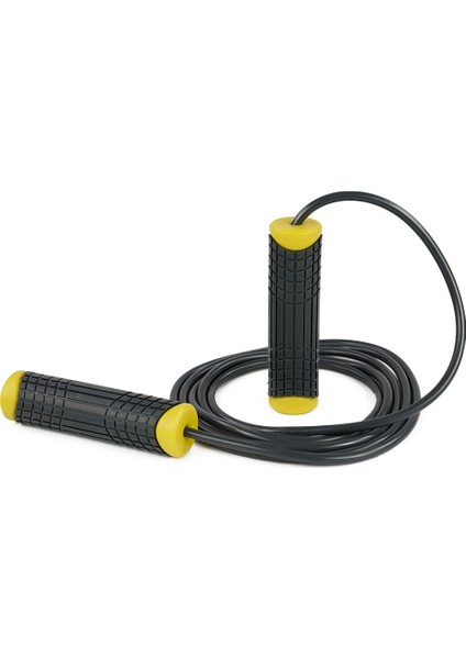 USR AT49 Atlama İpi Siyah Renkli 280 cm Uzunluk Ayarlanabilir Kalın Saplı