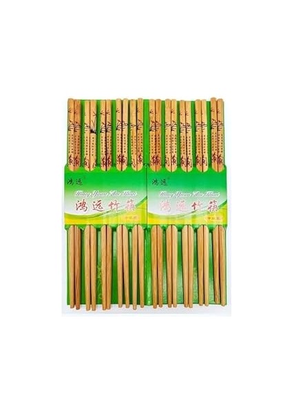 Organik Chopstick Yemek Çubuğu Haşi 10 Çift Uzak Doğu Japon Tip