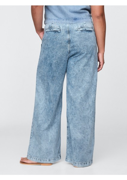 Kadın Mavi 365 High Rise Ultrasoft Pileli Jean Pantolon modelleri