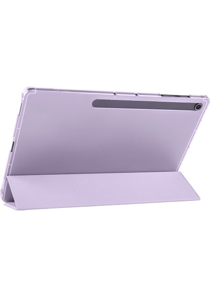 Samsung Galaxy Tab S10 Fe Plus 13.1 Inc (2025) Kalemlikli Standlı Yarı Saydam Hard Pc Kılıf SM-X620
