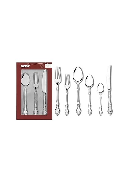 Adriana Sade 6 Kişilik 36 Parça Çatal Kaşık Takımı