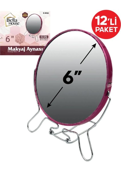 Makyaj Ayna Metal Çerçeve 6" K-0926
