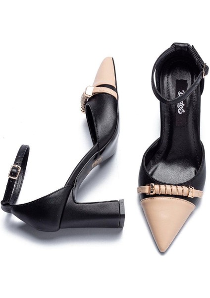 2020 Kadın Stiletto Sivri Burun Bilekten Baglamalı Tokalı Topuklu Ayakkabı fırsatları