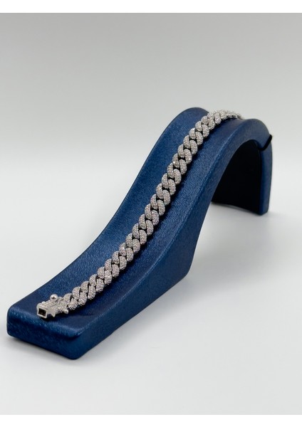 Taşlı Gurmet Kadın Gümüş Bileklik