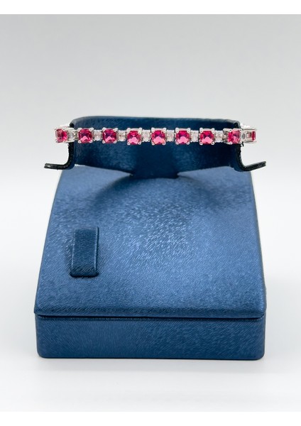 Yakut Taşlı Su Yolu Kadın Gümüş Bileklik fırsatları