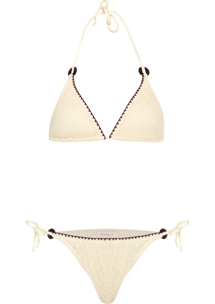 Aksesuarlı Dantel Üçgen Bikini