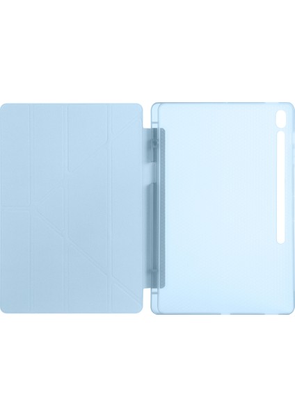 Galaxy Tab S10 Fe Plus SM-X620 Kılıf Tri Folding Kalem Bölmeli Standlı Kılıf Uyandırma Özellikli modelleri