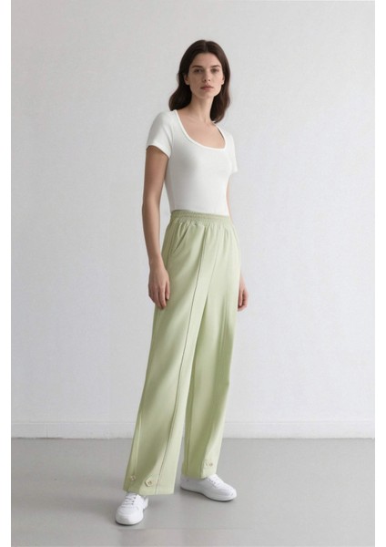 Keten Karışımlı Basic Düz Harem Pantolon B7506AX24SP