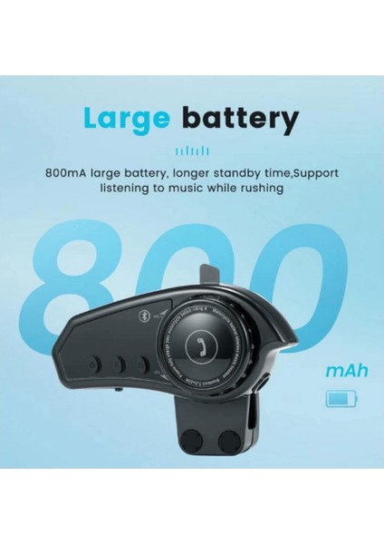 BT35 Kask Kulaklık Bluetooth 5.0 Motosiklet Interkom Su Geçirmez Kablosuz Kulaklık