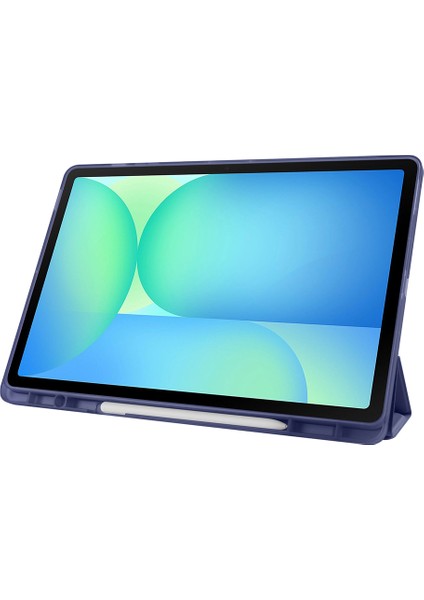 Galaxy Tab S10 Fe Plus SM-X620 Kılıf Tri Folding Kalem Bölmeli Standlı Kılıf Uyandırma Özellikli fırsatları