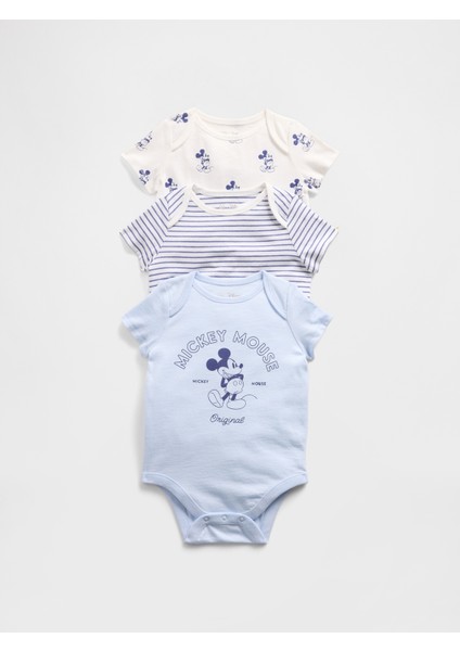 Bebek Çok Renkli Gap × Disney Baby First Favorites Organik Pamuk Bodysuit (3’lü)