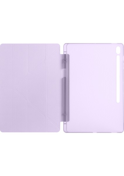 Galaxy Tab S10 Fe Plus SM-X620 Kılıf Tri Folding Kalem Bölmeli Standlı Kılıf Uyandırma Özellikli modelleri