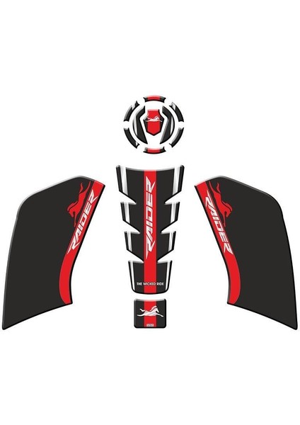 Tvs Raıder 125 2023 - 2024 Uyumlu Tank Pad Set 006