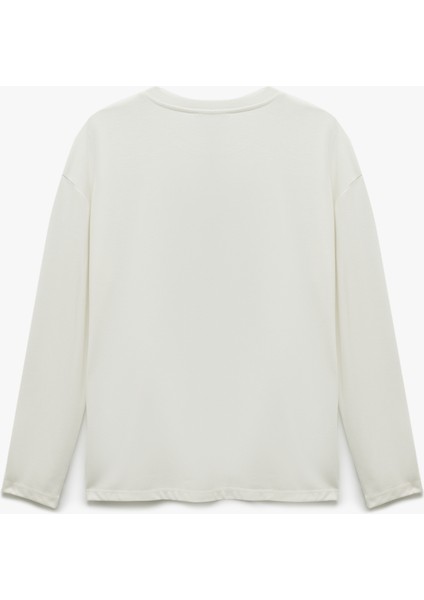 Uzun Kollu Bisiklet Yaka Çizgili Tişört fırsatları