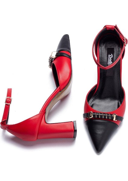 2020 Kadın Stiletto Sivri Burun Bilekten Baglamalı Tokalı Topuklu Ayakkabı fırsatları