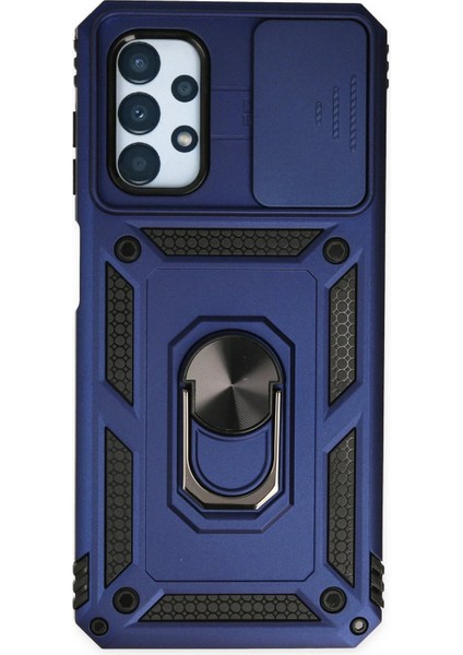 Samsung Galaxy A33 5g Kılıf Pars Lens Yüzüklü Silikon - Lacivert - CPT102883-3467