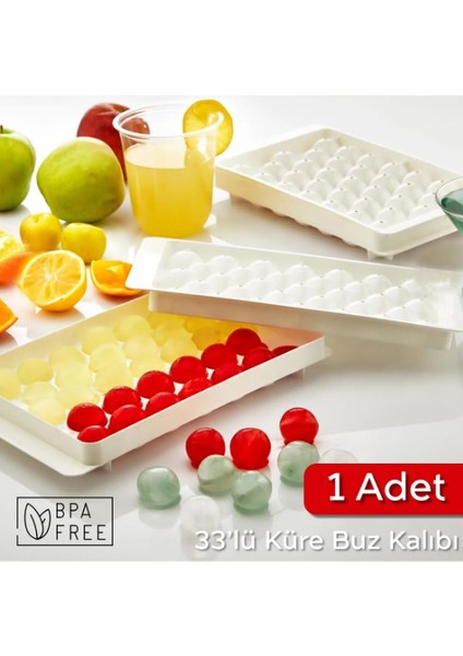 33'lü Küre Buz Kalıbı | Bpa Free - 1 Adet Buzluk