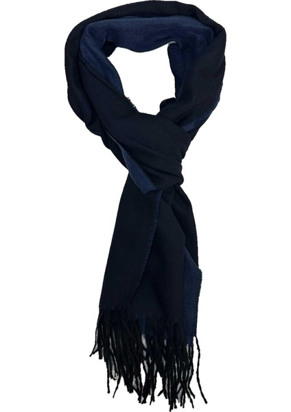 Lacivert - Mavi Çift Taraflı Erkek Kaşkol K630