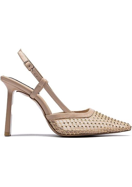 Kadın Sivri Burun Yüksek Topuklu Taşlı Dantel Ayakkabı 510 fiyatları