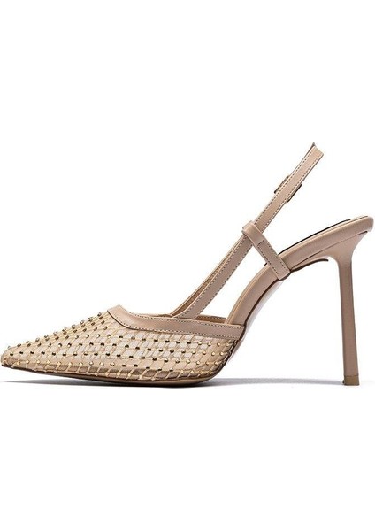 Kadın Sivri Burun Yüksek Topuklu Taşlı Dantel Ayakkabı 510 modelleri