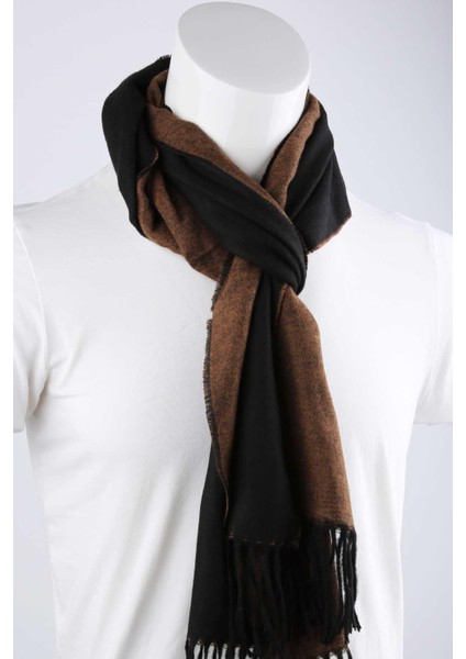 Siyah - Kahve Çift Taraflı Erkek Kaşkol K631 indirimleri