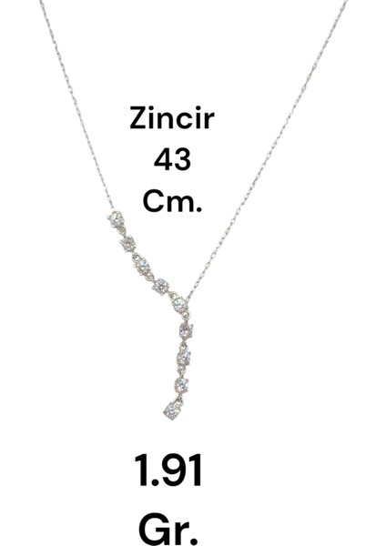 Zirkon Taşlı 925 Ayar Gümüş Y Kolye – Zarif ve Işıltılı Tasarım fiyatları