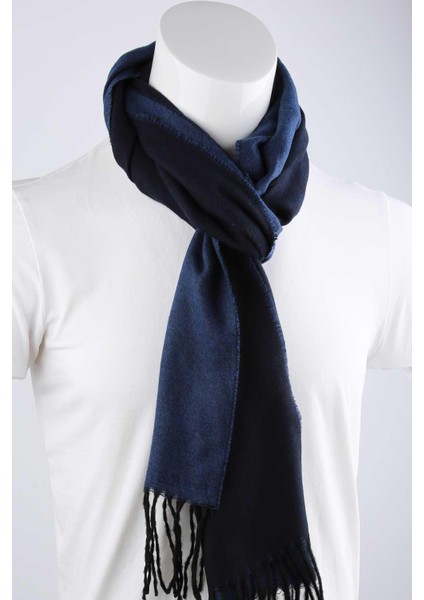 Lacivert - Mavi Çift Taraflı Erkek Kaşkol K630 indirimleri