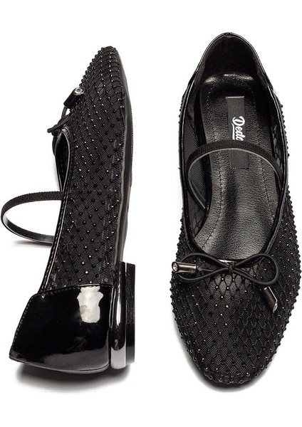 Kadın Boncuklu - Fileli Kemerli Babet Ayakkabı 1700 modelleri