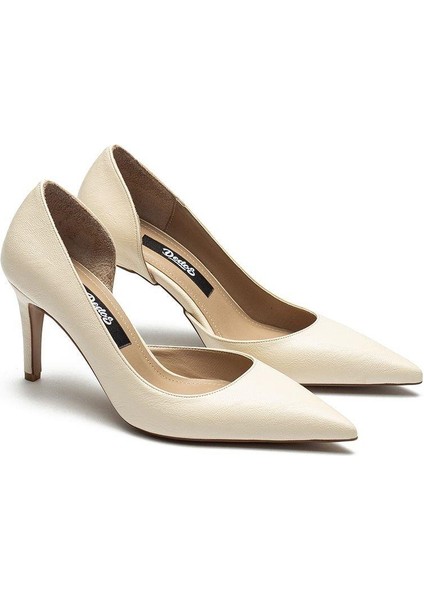 Kadın Klasik Düz Stiletto Sivri Burun Açık Topuklu Ayakkabı 4300