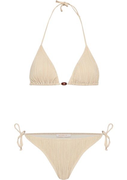 Piliseli Boncuk Aksesuarlı Bikini
