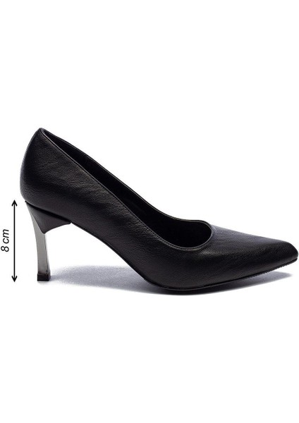 Kadın Sivri Kırışık Royal Kalın Yüksek Topuklu Stiletto Ayakkabı 225 fırsatları