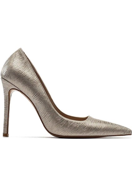 Kadın Sivri Burun Parlak Simli Ince Yüksek Topuklu Stiletto Ayakkabı 4100 fiyatları