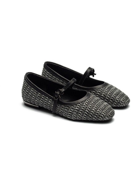 Kadın Hasır Örme Makosen Espadril Tokalı Babet 1715