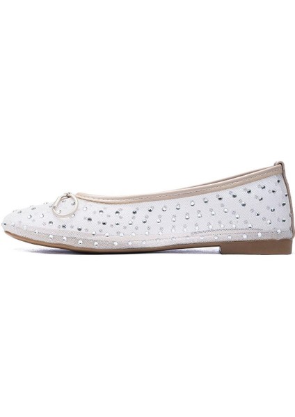 9025 Kadın Taş Detaylı Yuvarlak Burun Babet modelleri