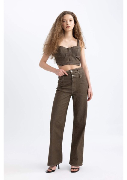 90's Wide Leg Yüksek Bel Geniş Bol Paça Uzun Jean Pantolon C4771AX24SP