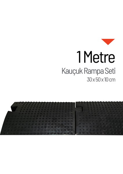 Kauçuk Rampa, Otopark Rampası, Kaldırım Rampası 30 x 50 x 10 cm 1 Metre