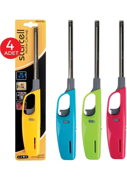 Mutfak Ocak Çakmağı Uzun 4lü Set K-2954