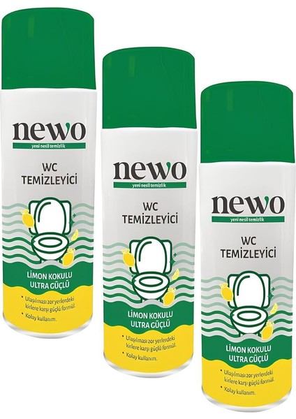 Köpük Wc Tuvalet Temizleyici Ultra Güçlü Limon Kokulu 3 Adet x 500 ml fiyatları