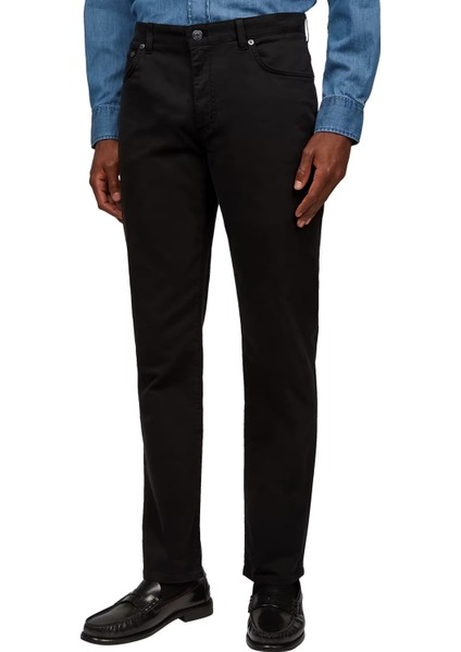 Erkek Regular Fit 5 Cepli Esnek Pantolon - Siyah